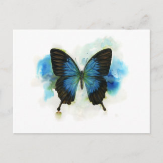 Postal Mariposa azul cuaesquiera efectos de escritorio de