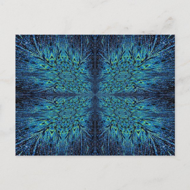 Postal Mariposa azul de Aura (Anverso)