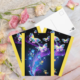 Postal Mariposa azul morado