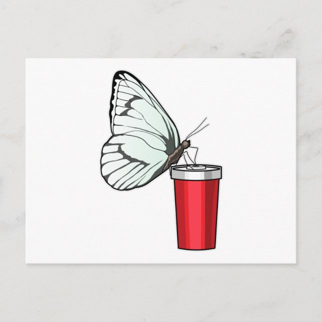 Postal Mariposa Beber Mug (Anverso)