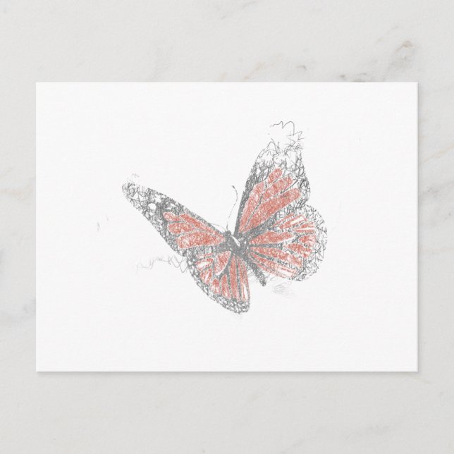 Postal Mariposa (Biro) (Anverso)