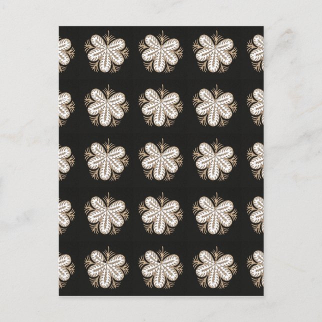 Postal Mariposa blanca luce flores regalos brillantes ele (Anverso)