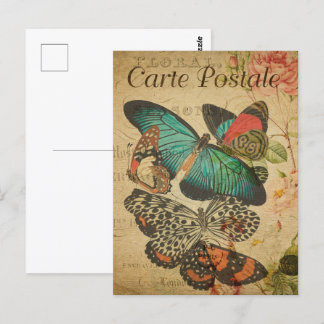 Postal Mariposa Bunch Vintage