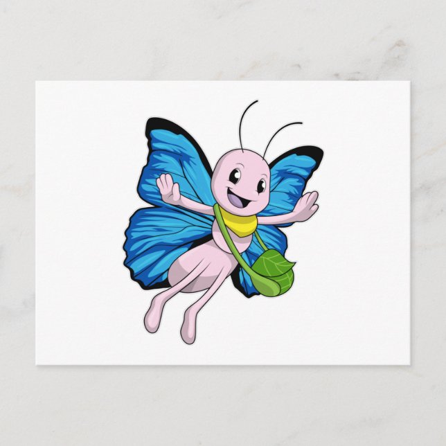 Postal Mariposa con bolso (Anverso)