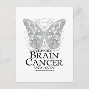 Postal Mariposa con cáncer de cerebro