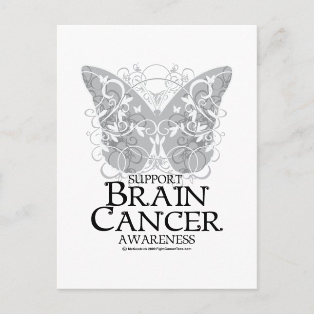 Postal Mariposa con cáncer de cerebro (Anverso)