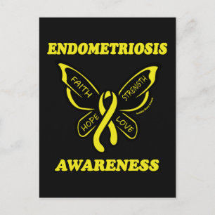 Postal Mariposa/Conciencia...Endometriosis Postcard