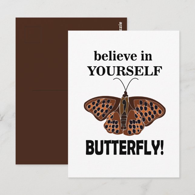 Postal Mariposa Cree En La Mariposa (Anverso / Reverso)