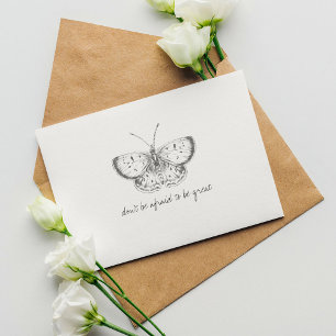 Postal Mariposa de Acuarela Vintage Monarca