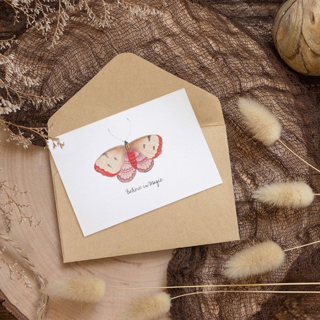Postal Mariposa de Acuarela Vintage Monarca (Monarch Vintage Watercolor Butterfly Postcard)