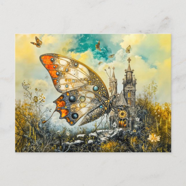 Postal mariposa de altar mística (Anverso)