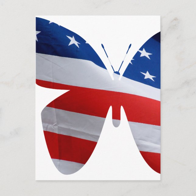 Postal mariposa de bandera (Anverso)
