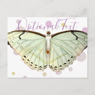 Postal Mariposa de belleza verde suave