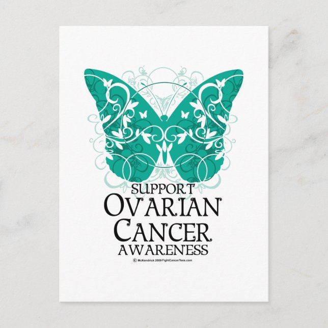 Postal Mariposa de cáncer de ovario (Anverso)