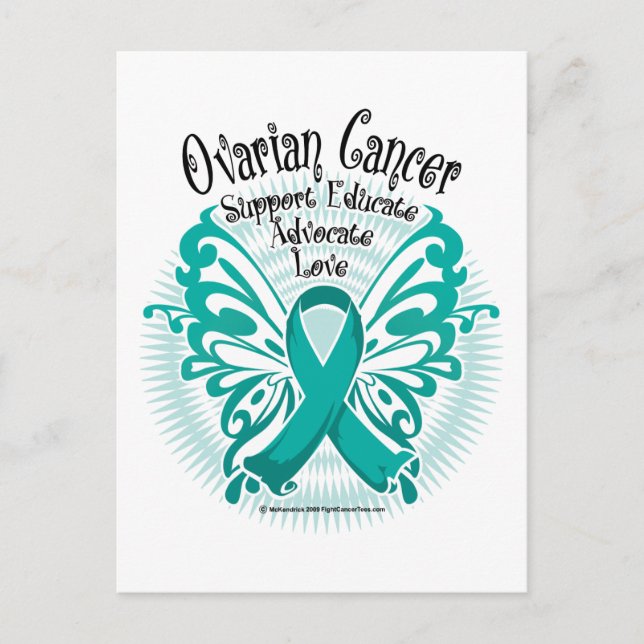 Postal Mariposa de cáncer de ovario 3 (Anverso)