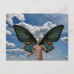 Postal Mariposa de cráneo