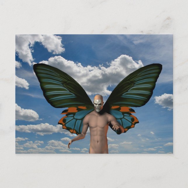 Postal Mariposa de cráneo (Anverso)