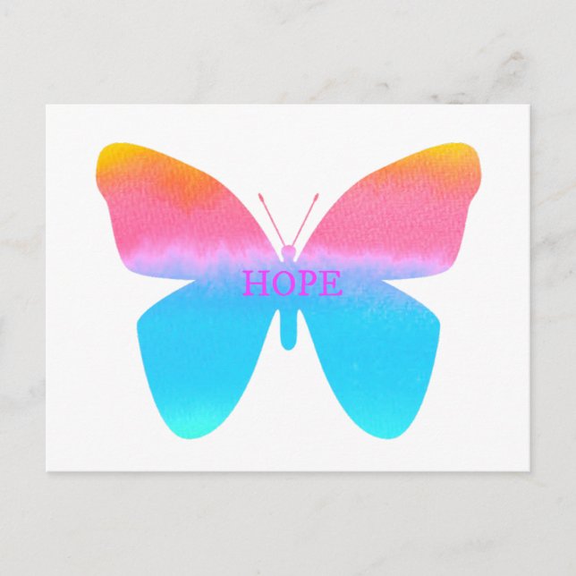 Postal Mariposa de Esperanza (Anverso)