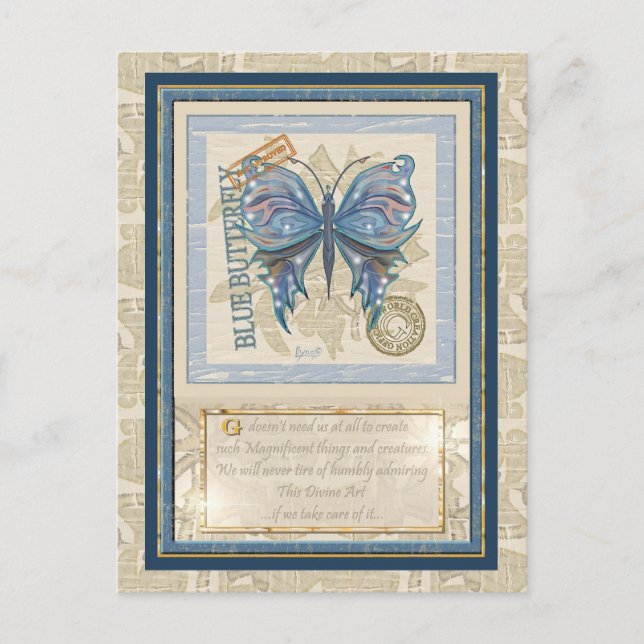 Postal Mariposa de la Oficina de Creación de G (Anverso)