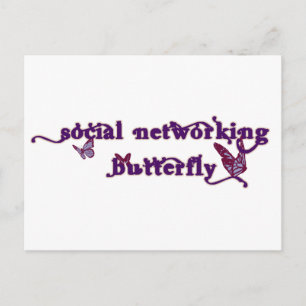 Postal Mariposa de redes sociales