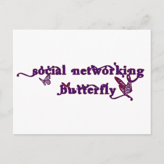 Postal Mariposa de redes sociales (Anverso)