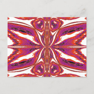 Postal Mariposa de rosa