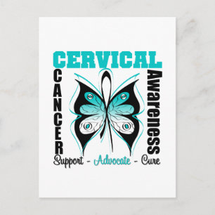 Postal Mariposa de sensibilización sobre el cáncer cervic