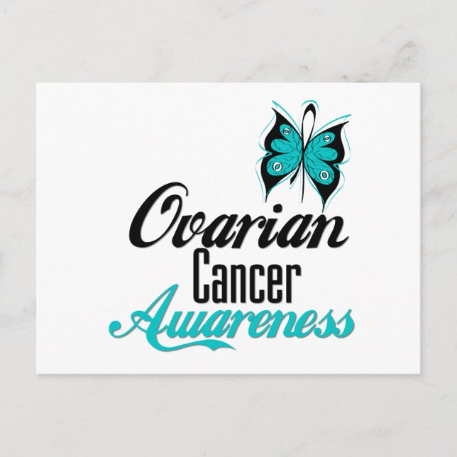 Postal Mariposa de sensibilización sobre el cáncer de ova (Anverso)