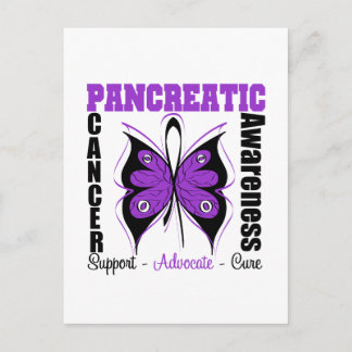 Postal Mariposa de sensibilización sobre el cáncer de pán