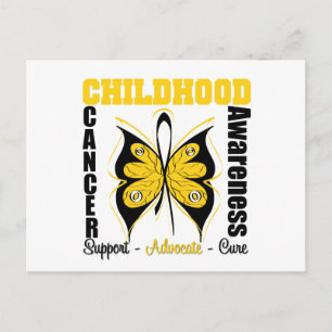 Postal Mariposa de sensibilización sobre el cáncer infant