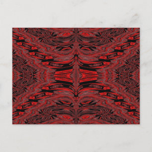 Postal Mariposa de terciopelo rojo