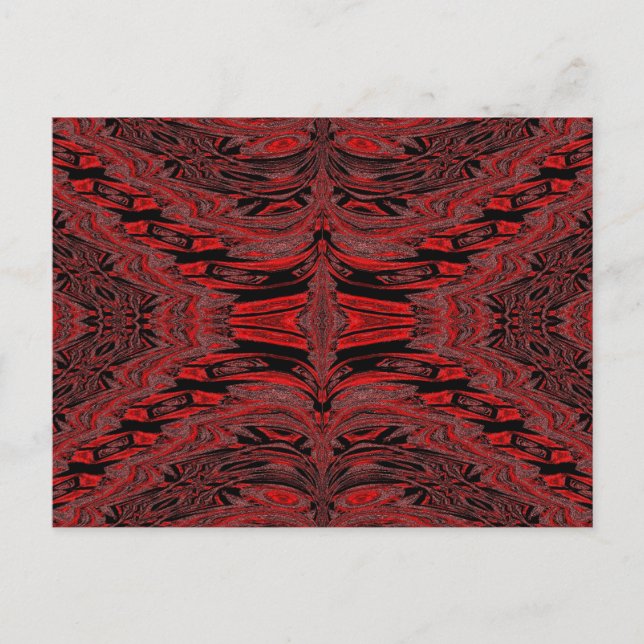 Postal Mariposa de terciopelo rojo (Anverso)