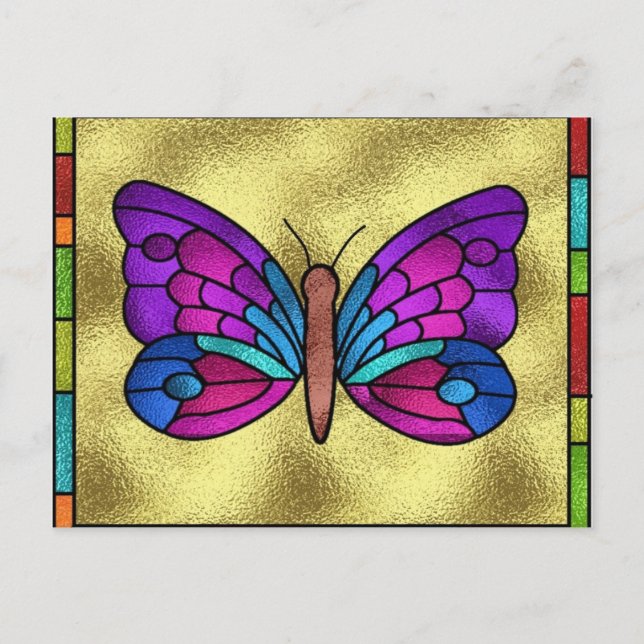 Postal Mariposa de vidrio templado (Anverso)