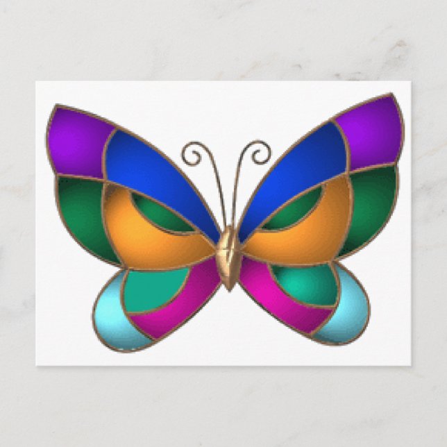 Postal Mariposa de vidrio templado (Anverso)