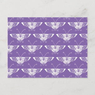 Postal Mariposa Deco estilizada - Lílago polvoriento