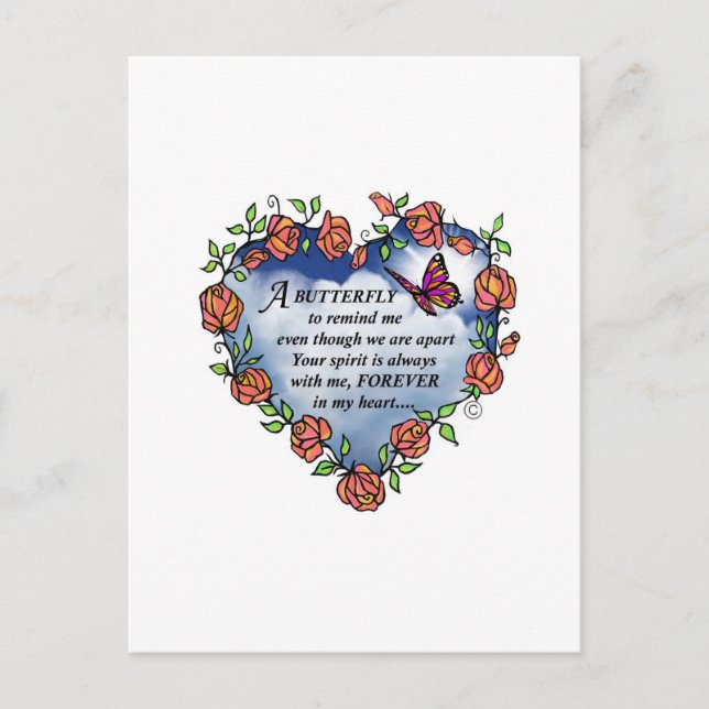 Postal Mariposa del cielo (Anverso)
