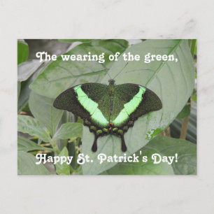 Postal Mariposa del Día de San Patricio
