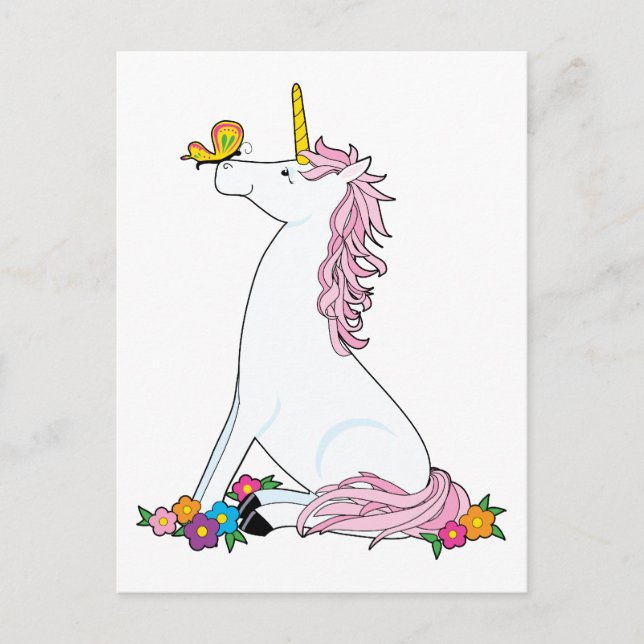 Postal Mariposa del unicornio (Anverso)