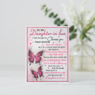 Postal Mariposa DIL, también eres mi hija de corazón