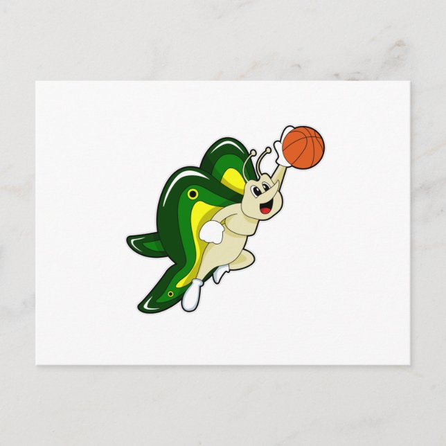 Postal Mariposa en Deportes de Baloncesto (Anverso)