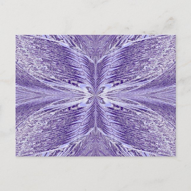 Postal Mariposa En Escarcha De Invierno (Anverso)