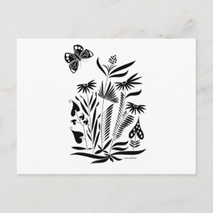 Postal Mariposa en la hierba