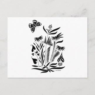 Postal Mariposa en la hierba