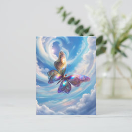 Postal Mariposa En Las Nubes