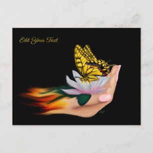 Postal Mariposa en Lotus Bloom