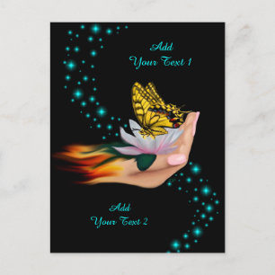 Postal Mariposa en Lotus Bloom