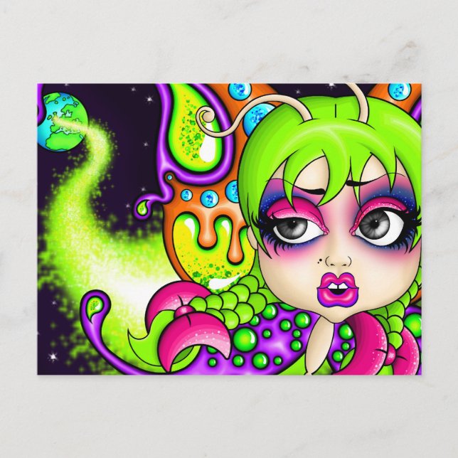Postal Mariposa espacial (Anverso)