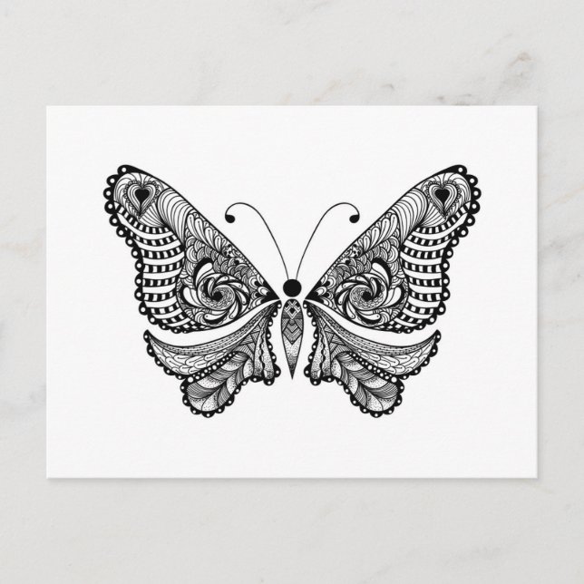 Postal Mariposa estilo (Anverso)