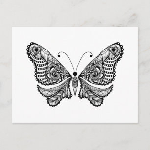 Postal Mariposa estilo
