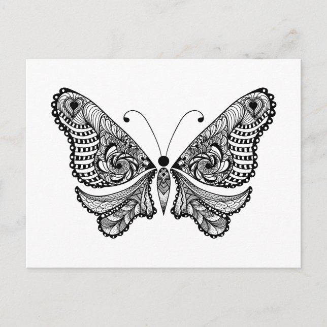 Postal Mariposa estilo (Anverso)